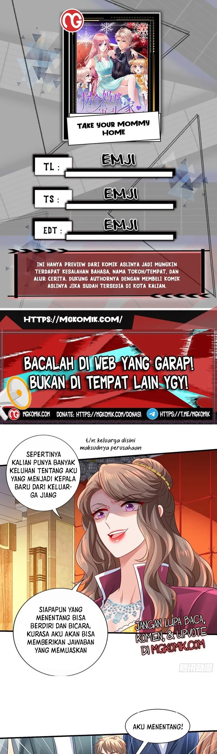 Baca Komik Take Your Mommy Home Chapter 412 Gambar 1