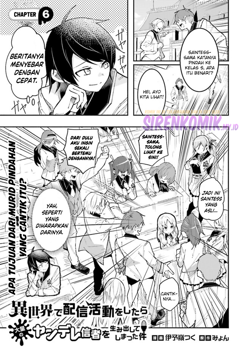 Baca Manga Isekai de Haishin Katsudou wo Shitara Tairyou no Yandere Shinja wo Umidashite Shimatta Ken Chapter 06 Gambar 2