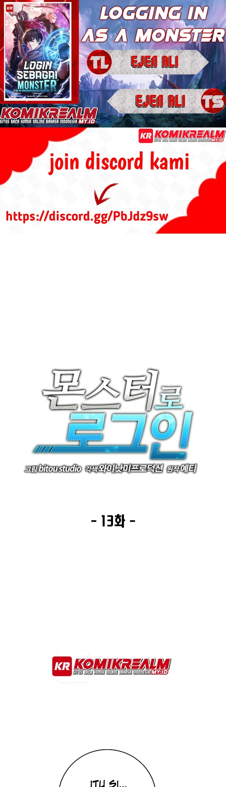 Baca Komik Logging in as a Monster Chapter 13 Gambar 1