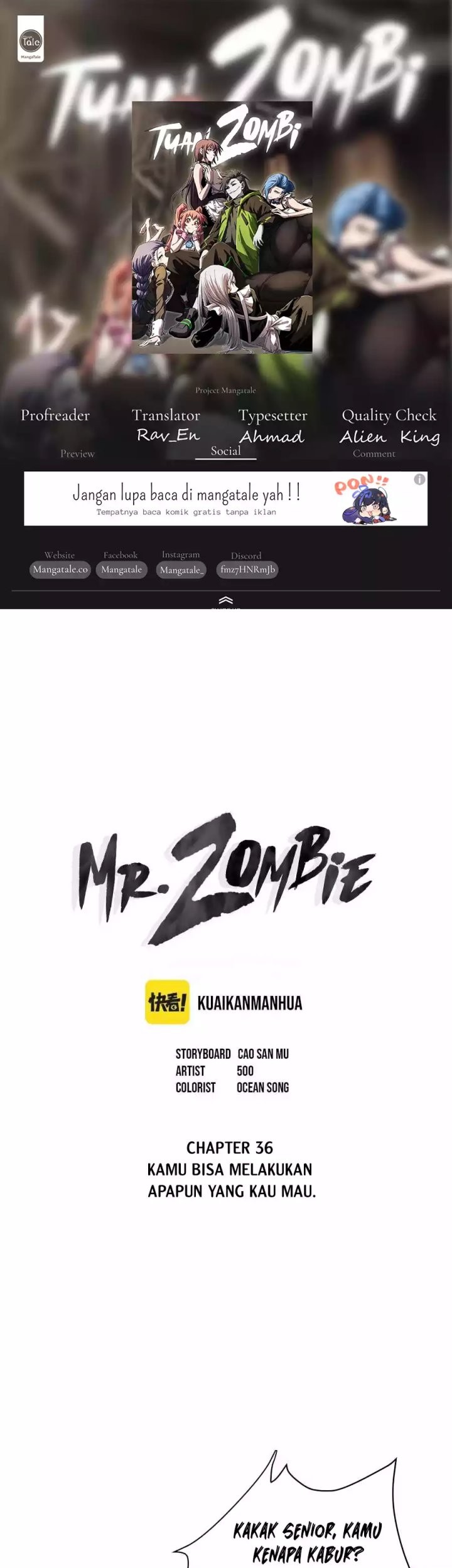 Baca Komik Mr. Zombie Chapter 36 Gambar 1