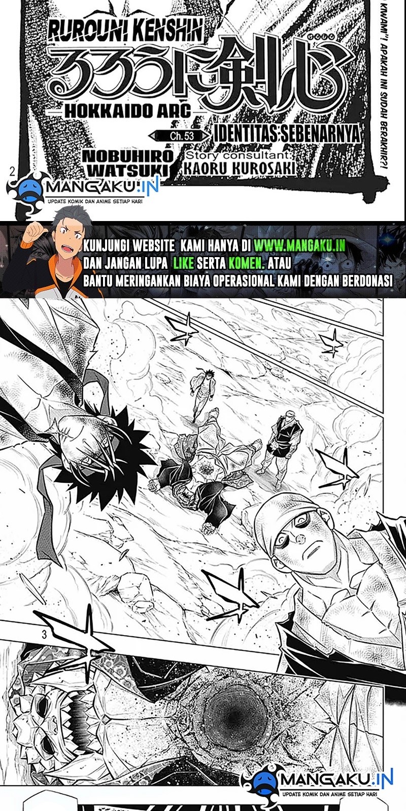 Baca Manga Rurouni Kenshin: Meiji Kenkaku Romantan – Hokkaido-hen Chapter 53 Gambar 2