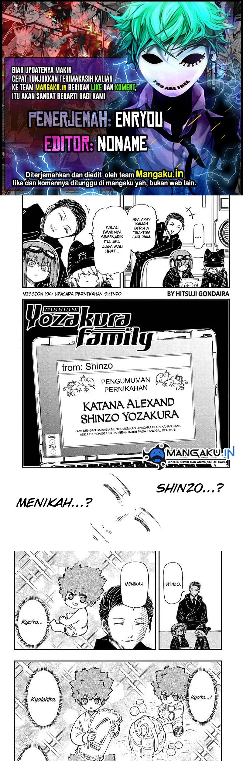 Baca Komik Mission: Yozakura Family Chapter 194 Gambar 1