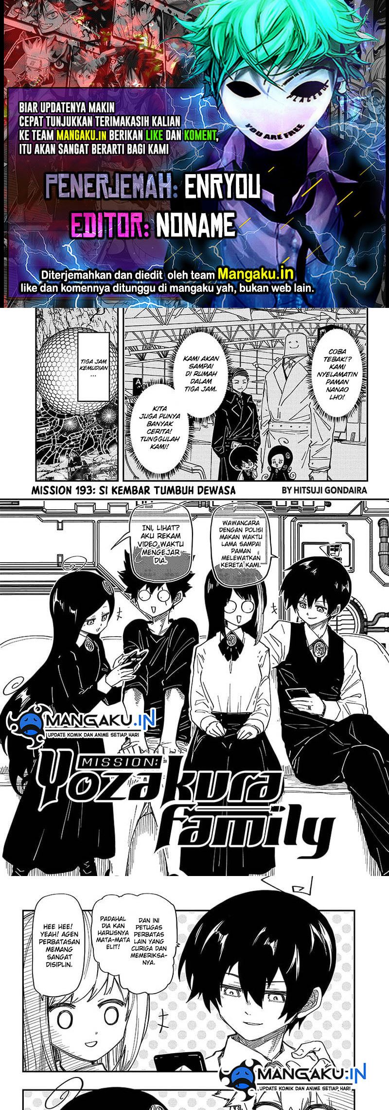 Baca Komik Mission: Yozakura Family Chapter 193 Gambar 1
