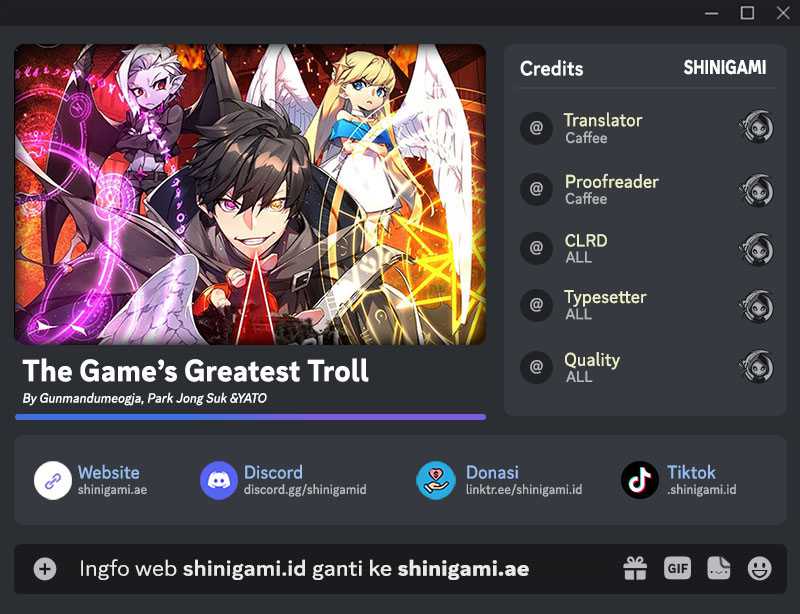 Baca Komik The Game’s Greatest Troll Chapter 50 Gambar 1