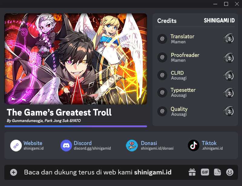 Baca Komik The Game’s Greatest Troll Chapter 41 Gambar 1