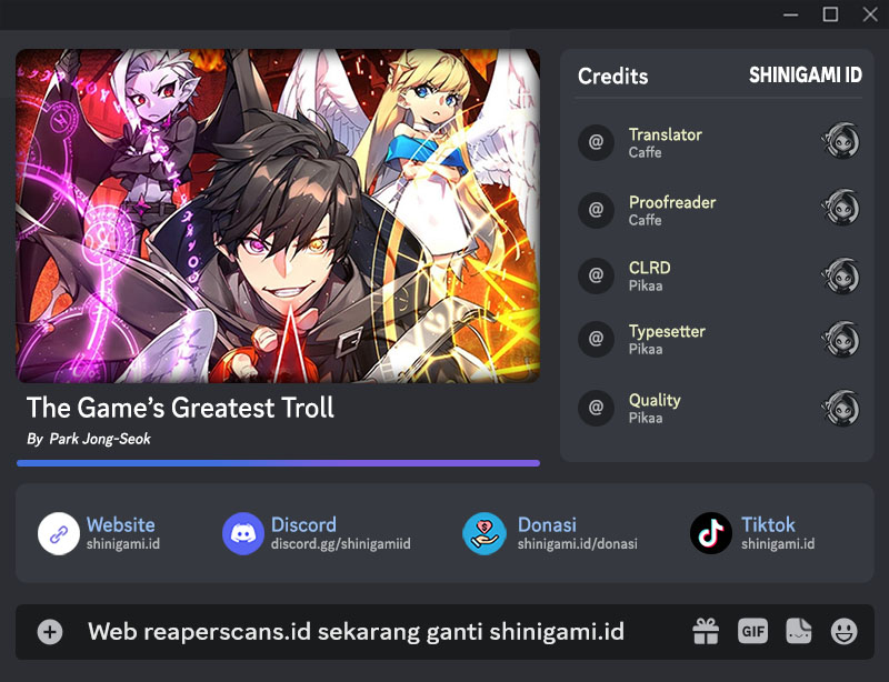 Baca Komik The Game’s Greatest Troll Chapter 23 Gambar 1