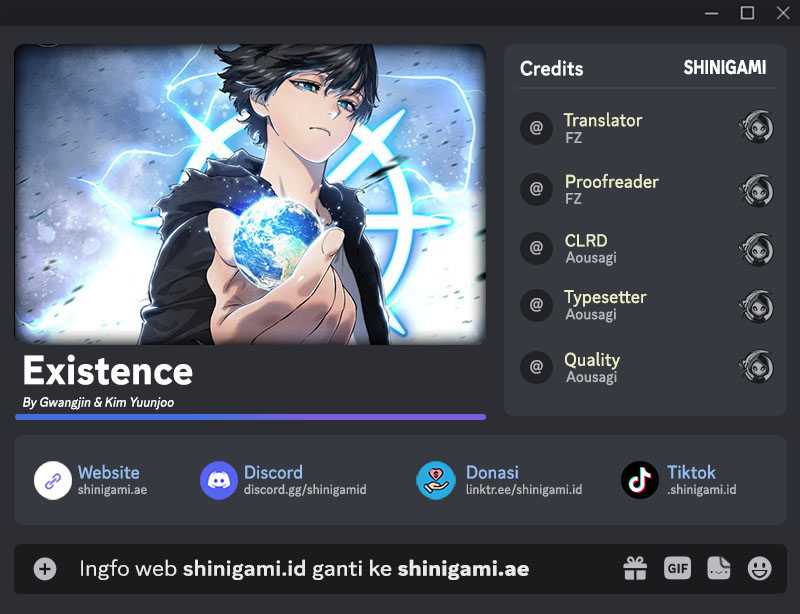 Komik Existence Chapter 61 gambar nomor 1