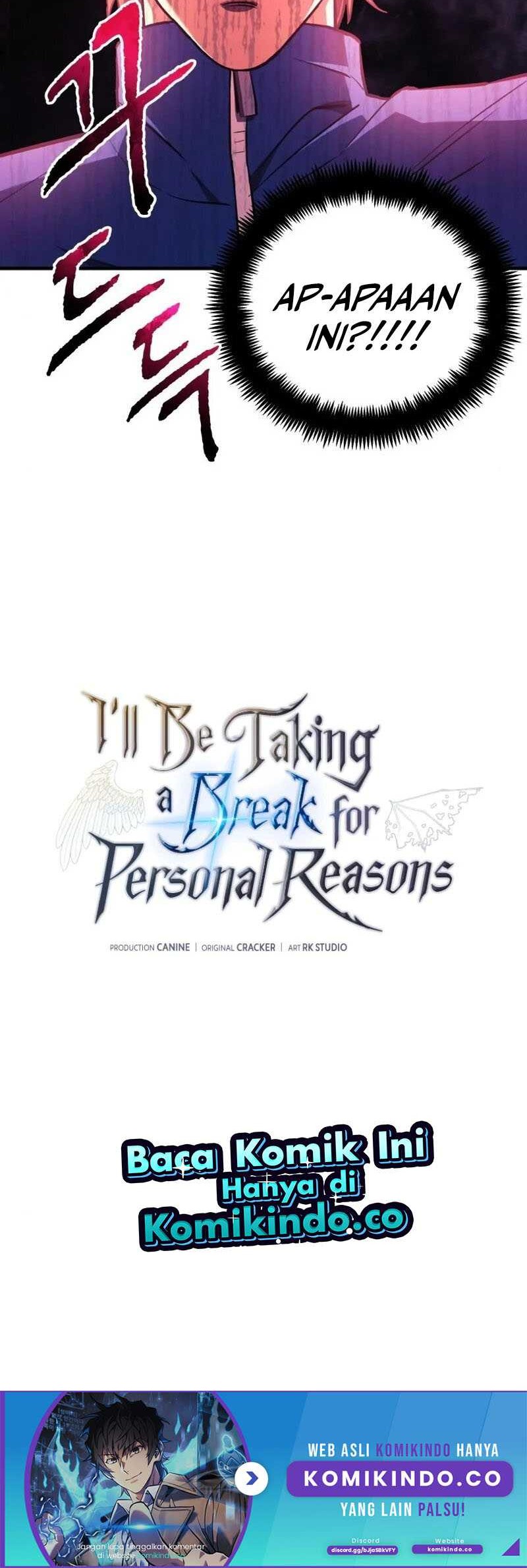 I’ll be Taking a Break for Personal Reasons Chapter 69 Gambar 67