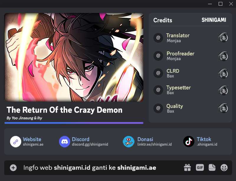 Baca Komik Return of the Mad Demon Chapter 88 Gambar 1