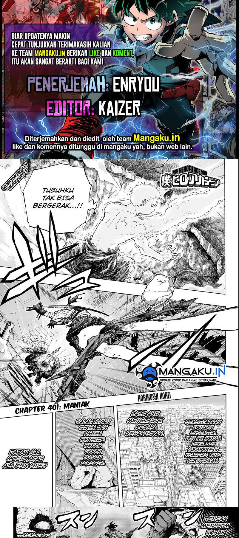 Baca Komik Boku no Hero Academia Chapter 401 Gambar 1