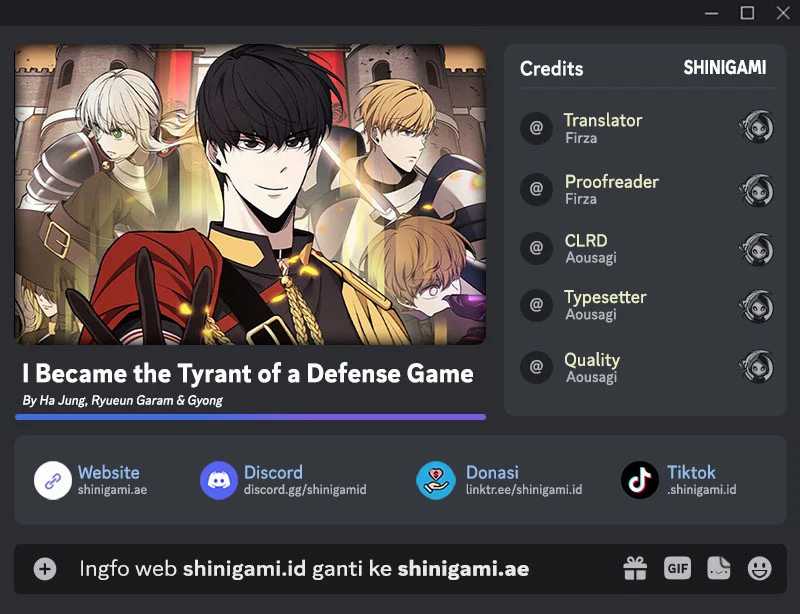 Baca Komik I Became the Tyrant of a Defense Game Chapter 62 Gambar 1