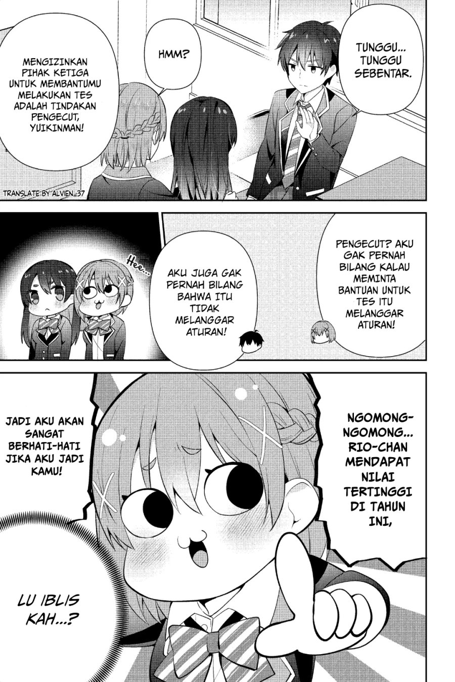 The Cute Girl Sitting Next to Me Is Trying to Make Me Fall in Love With Her as a Way to Ridicule Me, but the Tables Were Turned on Her Before She Knew It Chapter 11 Gambar 15
