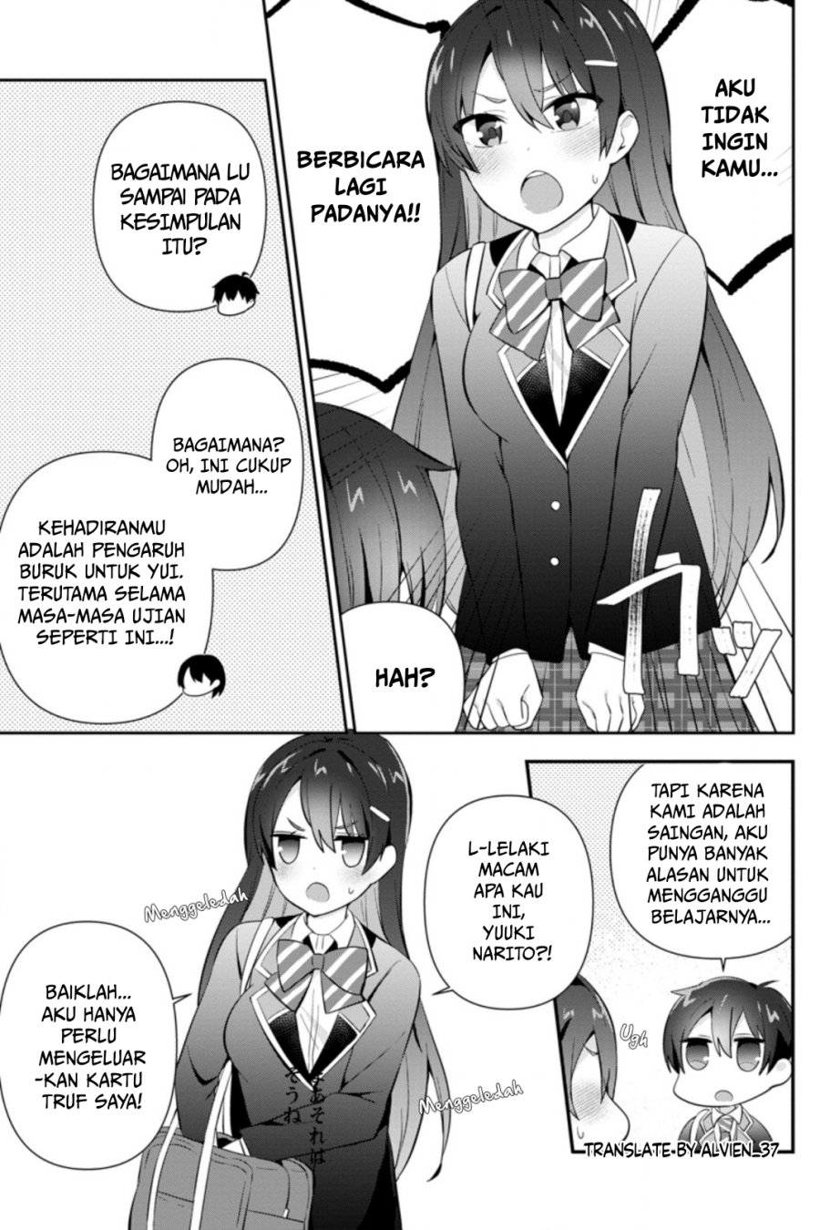 The Cute Girl Sitting Next to Me Is Trying to Make Me Fall in Love With Her as a Way to Ridicule Me, but the Tables Were Turned on Her Before She Knew It Chapter 11 Gambar 23