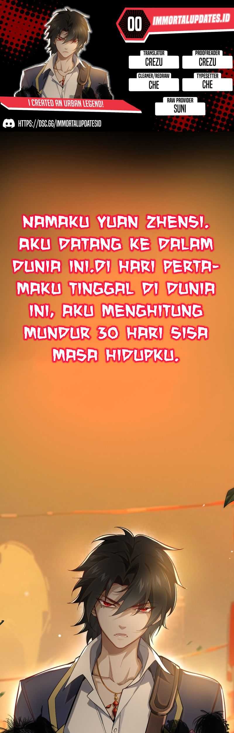 Baca Komik I Created an Urban Legend! Chapter 00.1 Gambar 1
