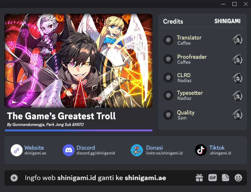 Baca Komik The Game’s Greatest Troll Chapter 52 Gambar 1