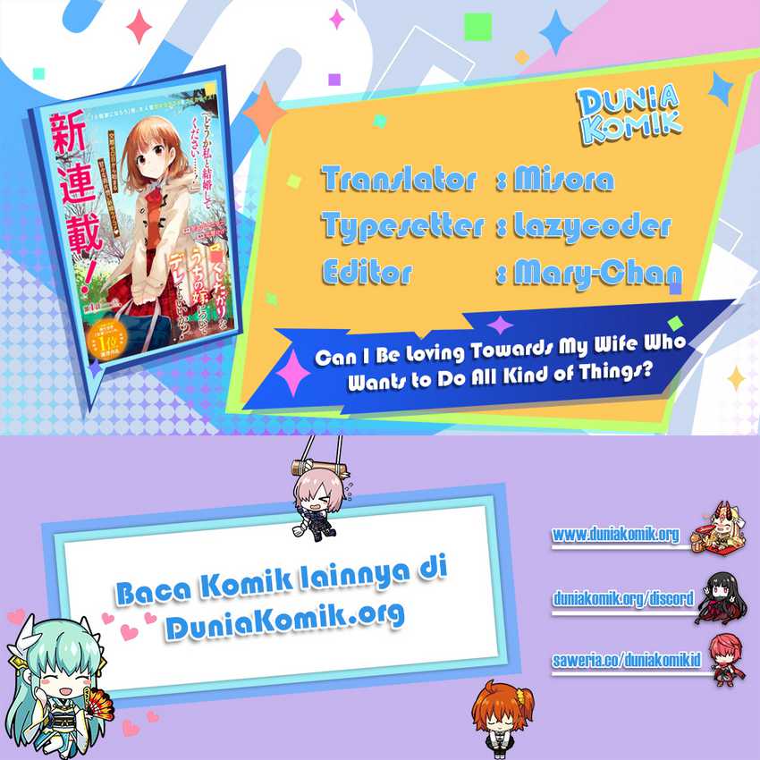 Baca Komik Can I Be Loving Towards My Wife Who Wants to Do All Kinds of Things? Chapter 30 Gambar 1