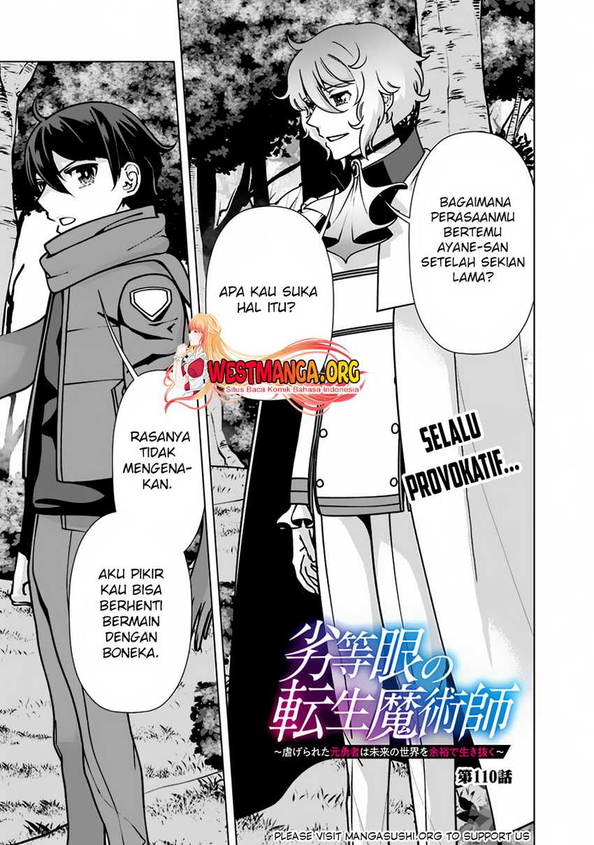 Baca Manga Rettou Me no Tensei Majutsushi Shiitage Rareta Moto Yuusha wa Mirai no Sekai o Yoyuu de Ikinuku Chapter 110 Gambar 2