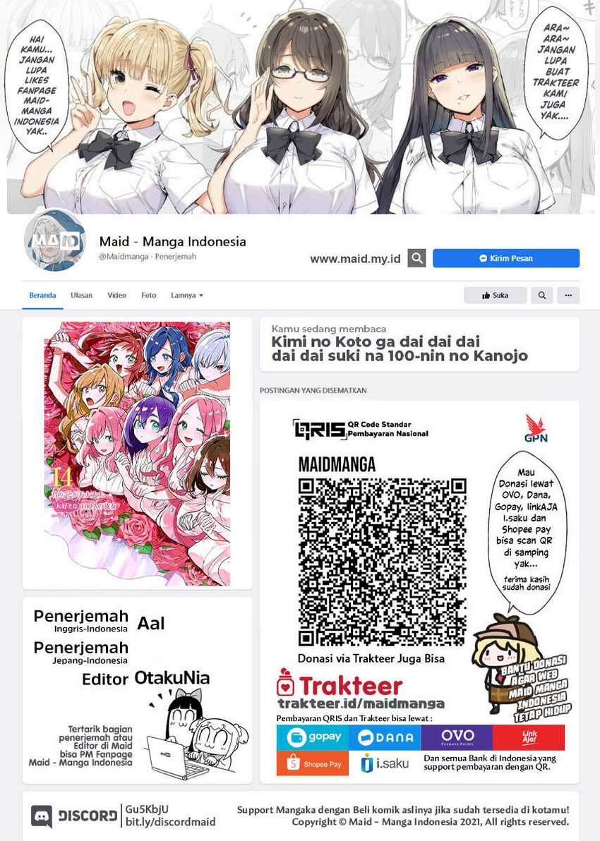 Baca Manga Kimi no Koto ga Dai Dai Dai Dai Daisuki na 100-ri no Kanojo Chapter 114 Gambar 2