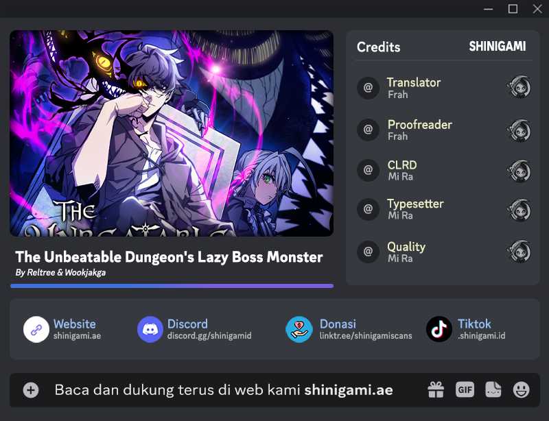 Baca Komik The Unbeatable Dungeon’s Lazy Boss Chapter 21 Gambar 1