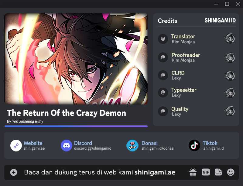 Komik Return of the Mad Demon Chapter 105 gambar nomor 1