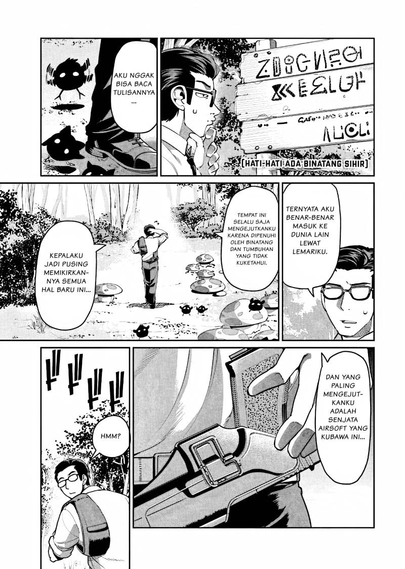 Isekai Shoukan Oji-san no Juumusou Life – Sabage Suki Salaryman wa Kaisha Owari ni Isekai e Chokki suru Chapter 01 Gambar 8