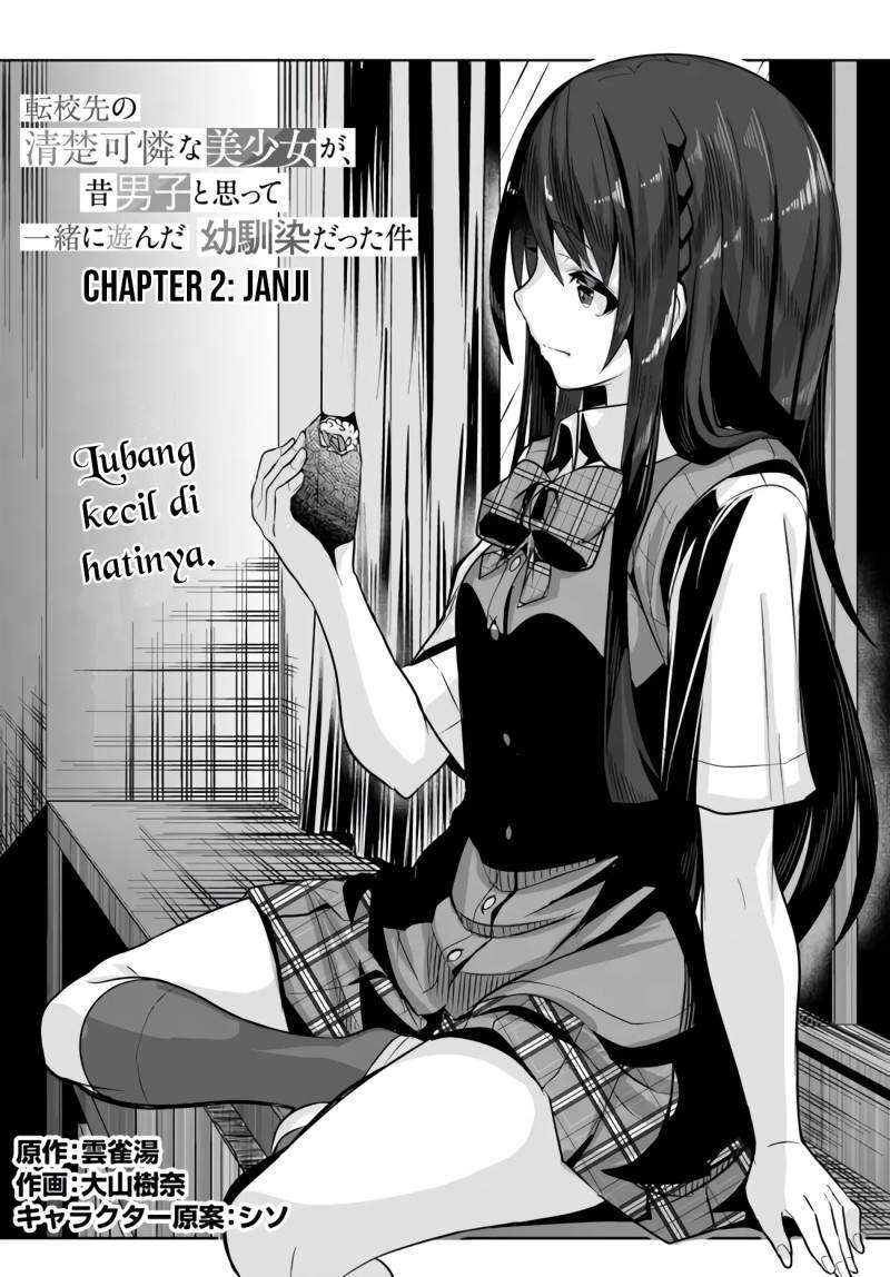 Baca Manga Tenkou-saki no Seiso Karen na Bishoujo ga, Mukashi Danshi to Omotte Issho ni Asonda Osananajimi datta Ken Chapter 02 Gambar 2