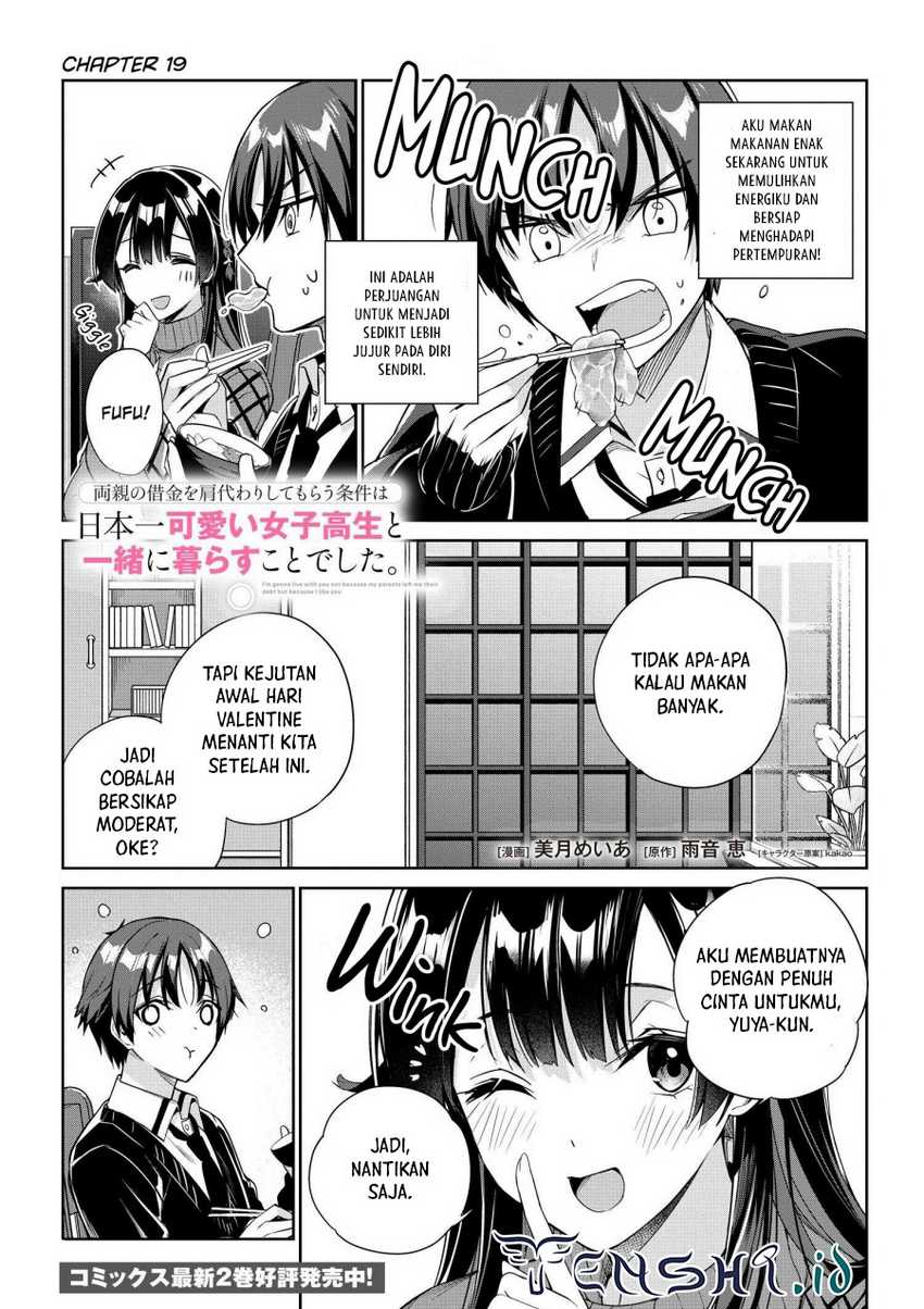 Baca Manga Ryoushin no Shakkin wo Katagawari Shite Morau Jouken wa Nihon’ichi Kawaii Joshikousei to Issho ni Kurasu Koto Deshita Chapter 19 Gambar 2