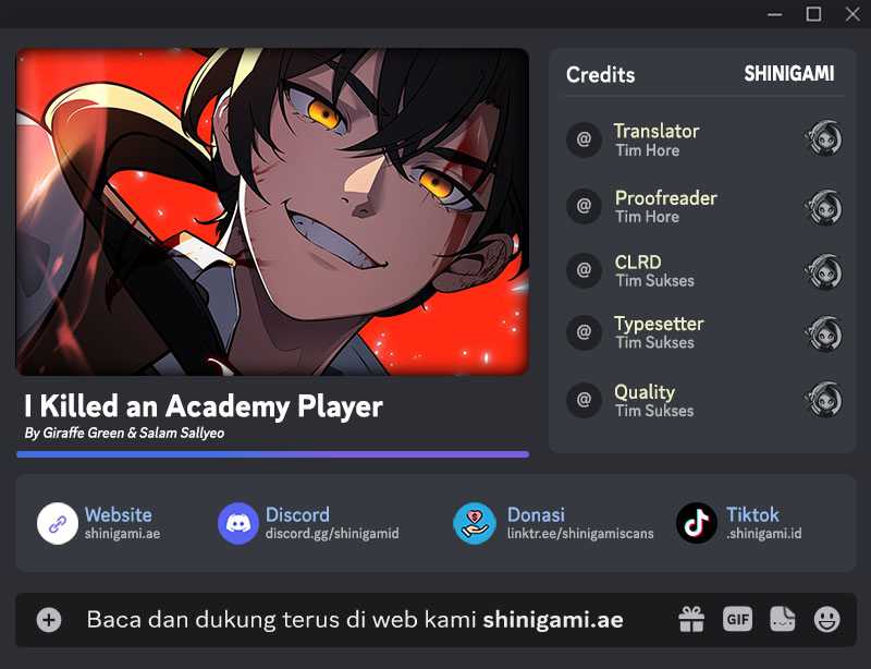 Baca Komik I Killed An Academy Player Chapter 01 Gambar 1