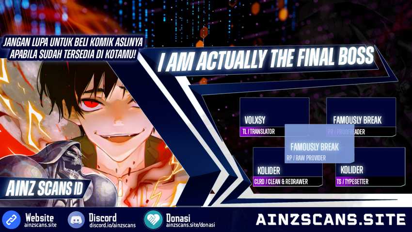 Baca Komik I’m Actually The Final Boss Chapter 01 Gambar 1