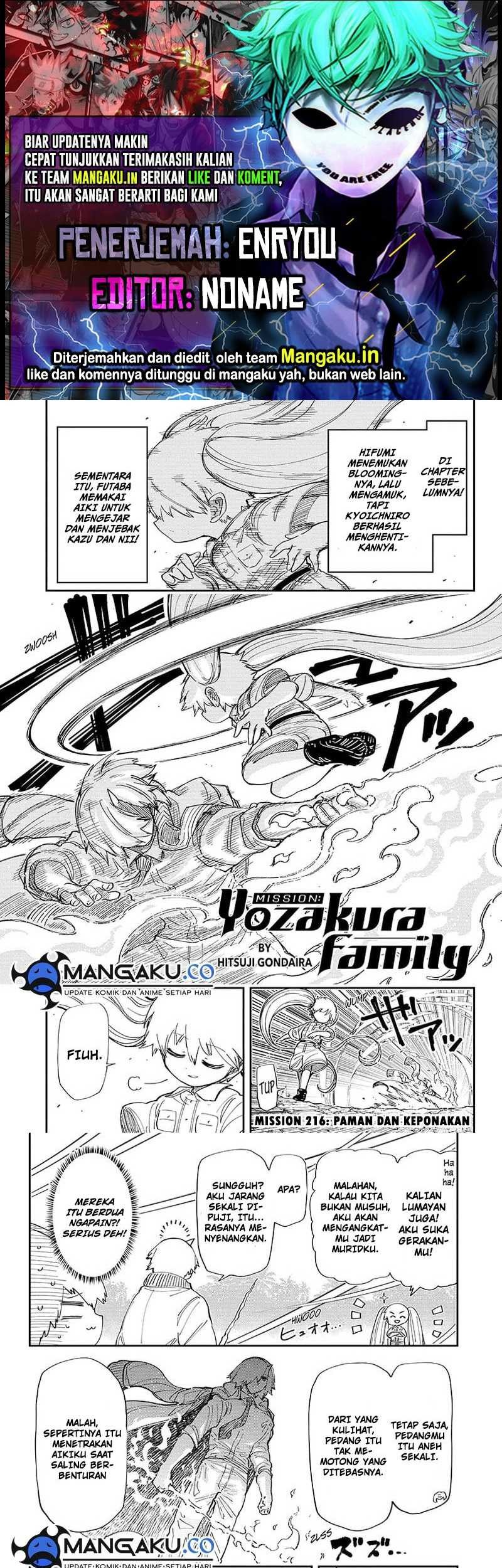 Baca Komik Mission: Yozakura Family Chapter 216 Gambar 1