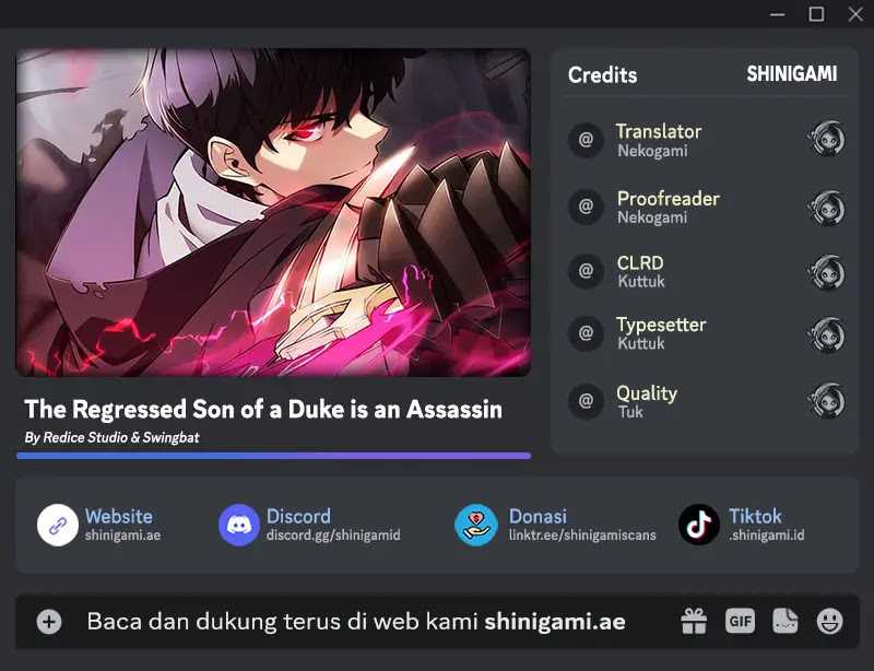 Baca Komik The Regressed Son Of A Duke Is An Assassin Chapter 13 Gambar 1