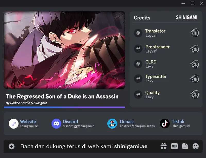 Baca Komik The Regressed Son Of A Duke Is An Assassin Chapter 03 Gambar 1