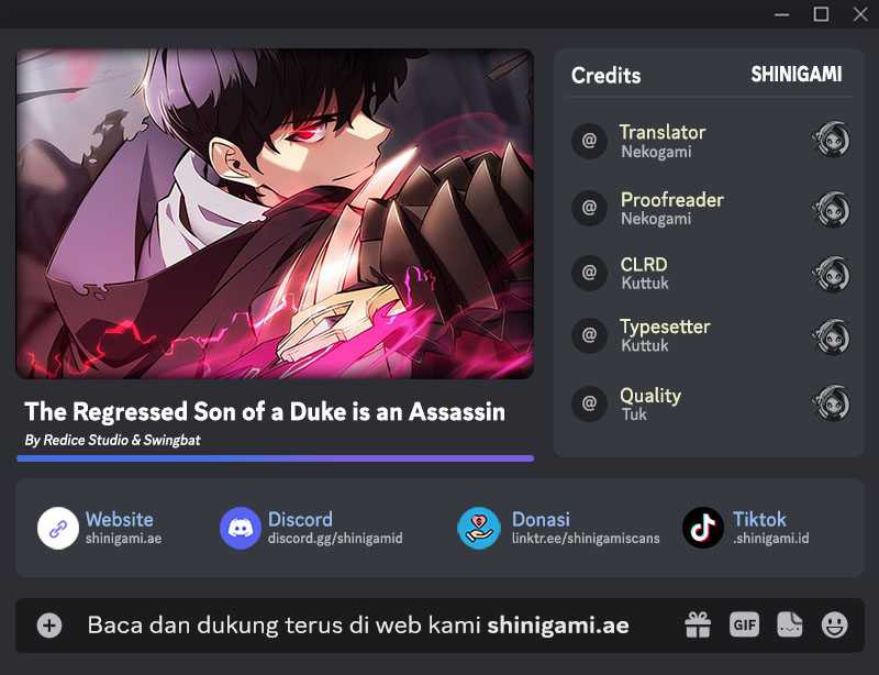 Baca Komik The Regressed Son Of A Duke Is An Assassin Chapter 15 Gambar 1