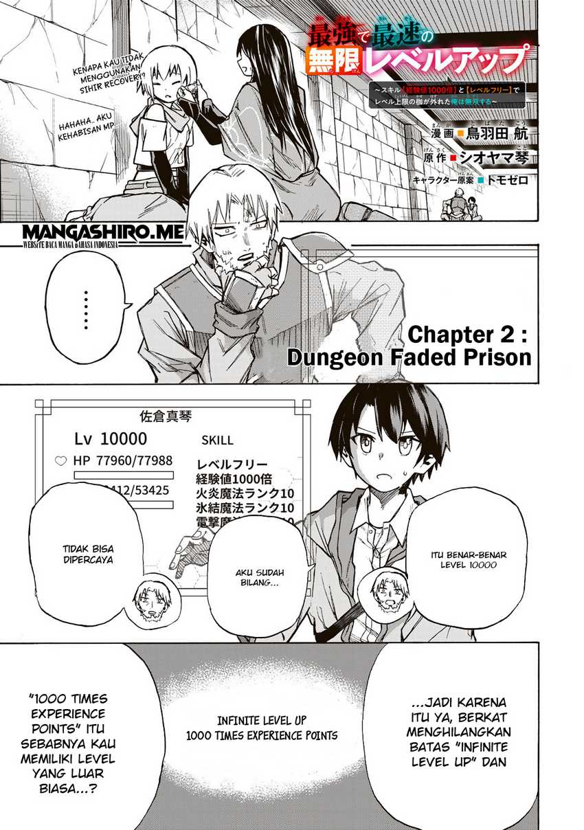 Baca Manga Saikyou de Saisoku no Mugen Level Up Chapter 02 Gambar 2