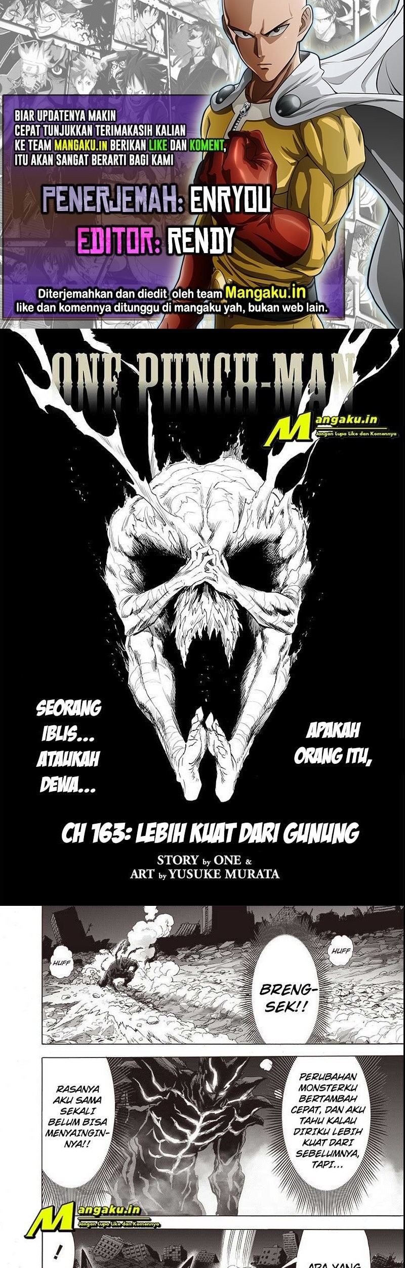 Baca Komik One Punch Man Chapter 213.1 Gambar 1