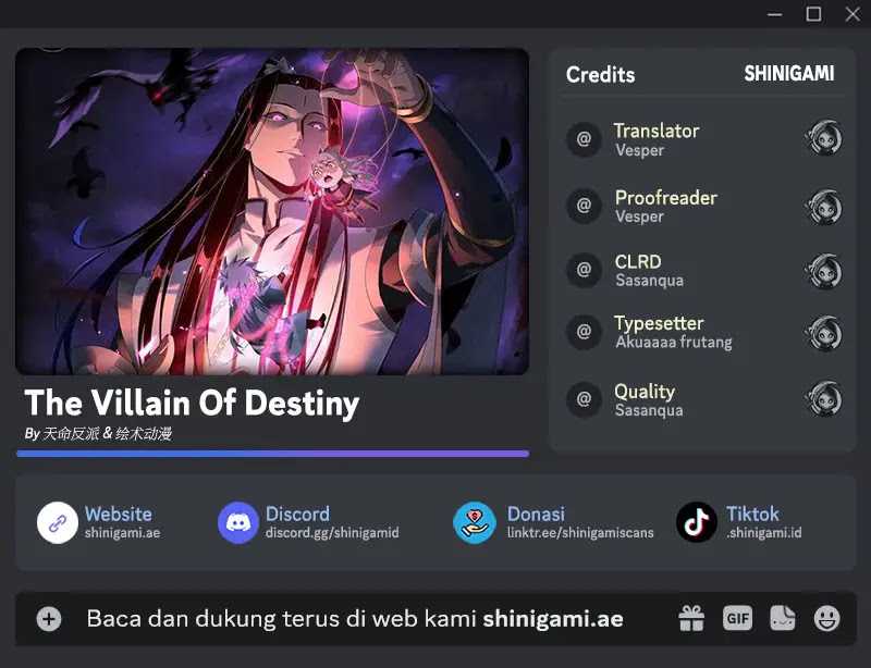 Baca Komik The Villain Of Destiny Chapter 145 Gambar 1