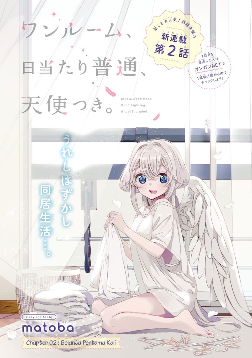 Baca Manga One Room, Hiatari Futsuu, Tenshi-tsuki Chapter 2 Gambar 2