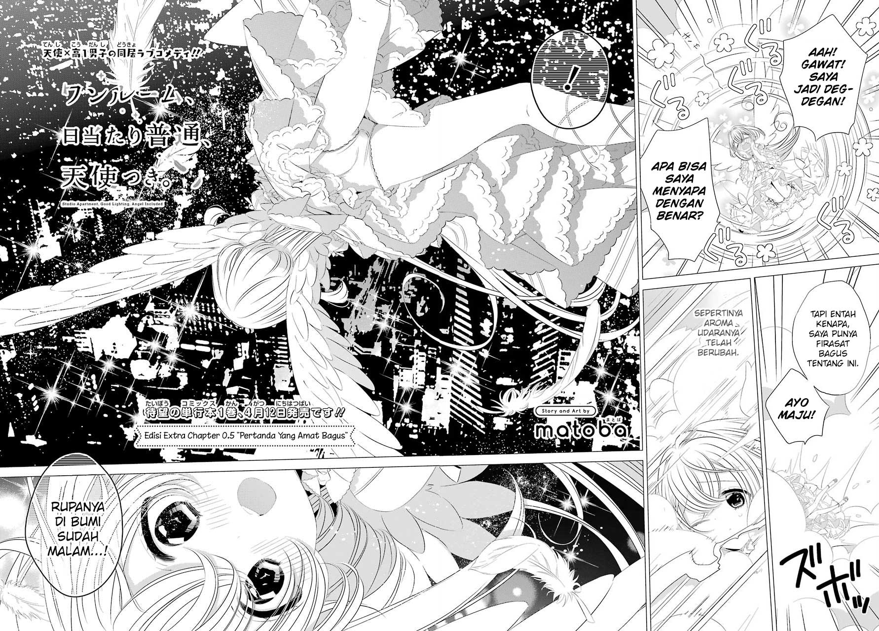 One Room, Hiatari Futsuu, Tenshi-tsuki Chapter 00.1 Gambar 3