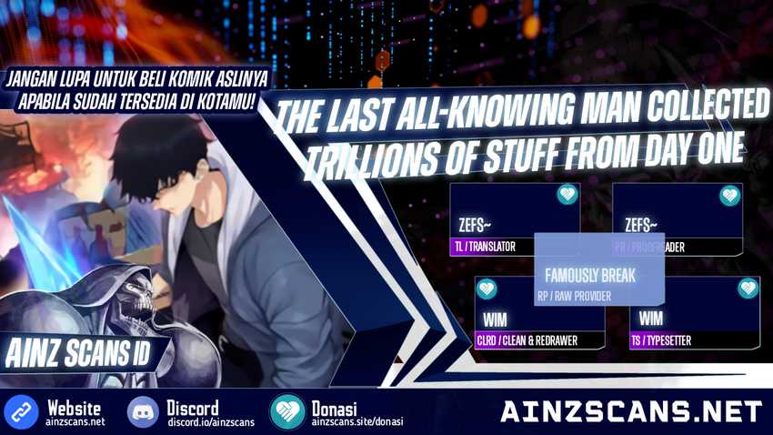 Komik The Last All-Knowing Man Collected Trillions of Stuff from Day One Chapter 08 gambar nomor 1