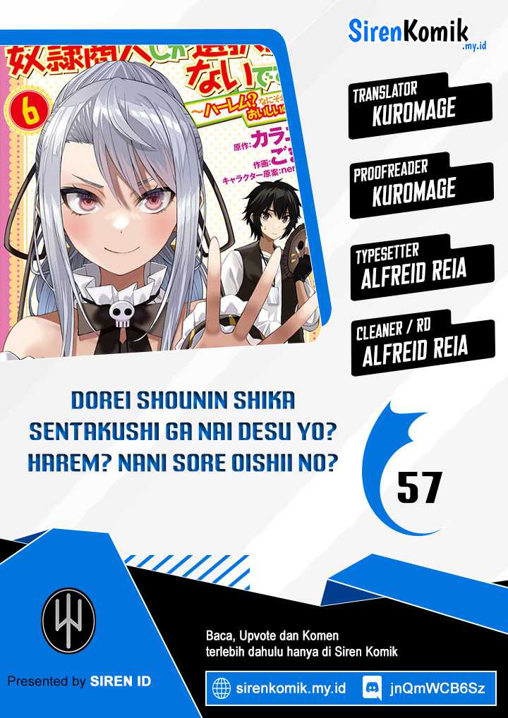 Baca Komik Dorei Shounin shika Sentakushi ga nai desu yo? ~Harem? Nani sore oishii no?~ Chapter 57 Gambar 1