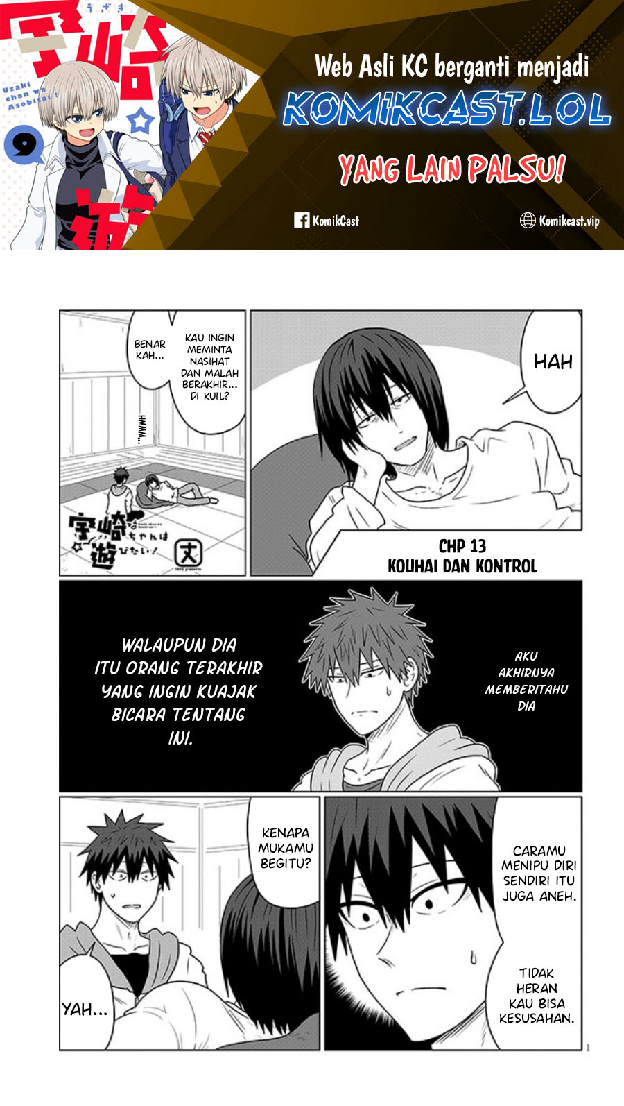 Komik Uzaki-chan wa Asobitai! - Chapter Chapter 103 - Halaman 2