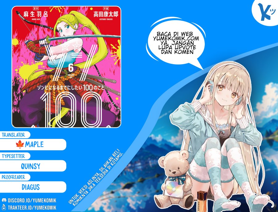 Baca Komik Zombie 100 ~Zombie ni Naru Made ni Shitai 100 no Koto~ Chapter 22 Gambar 1