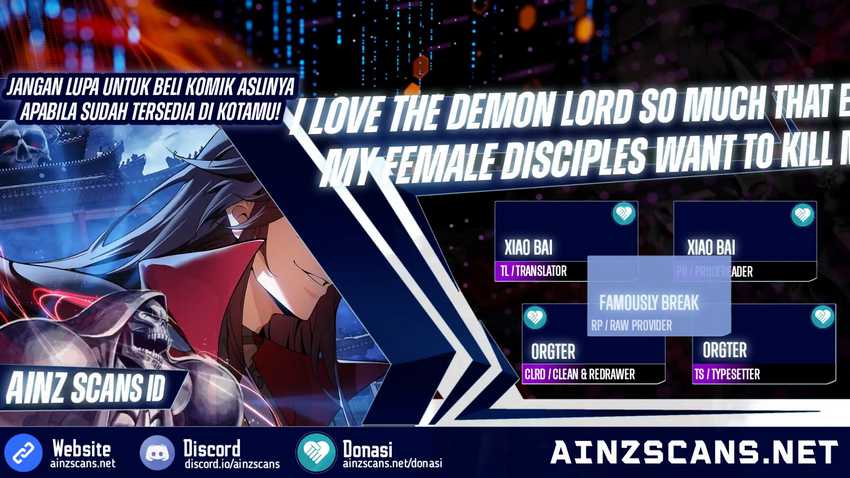 Baca Komik I Love the Demon Lord So Much That Even My Female Disciples Want to Kill Me Chapter 16 Gambar 1