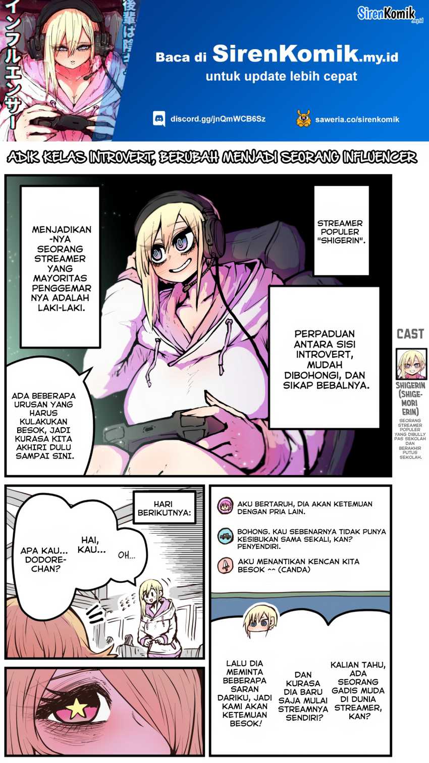 Baca Manga Kouhai wa Inkya Agari no Infuruensaa Chapter 19 Gambar 2