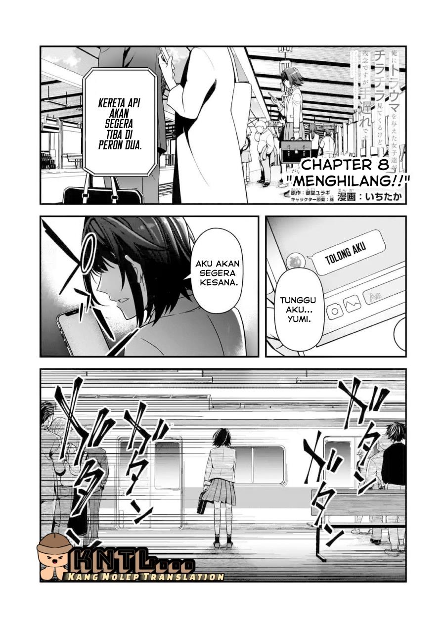 Baca Komik Ore ni Trauma wo Ataeta Joshi-tachi ga Chirachira Mitekuru kedo, Zannen desu ga Teokure desu Chapter 08 Gambar 1