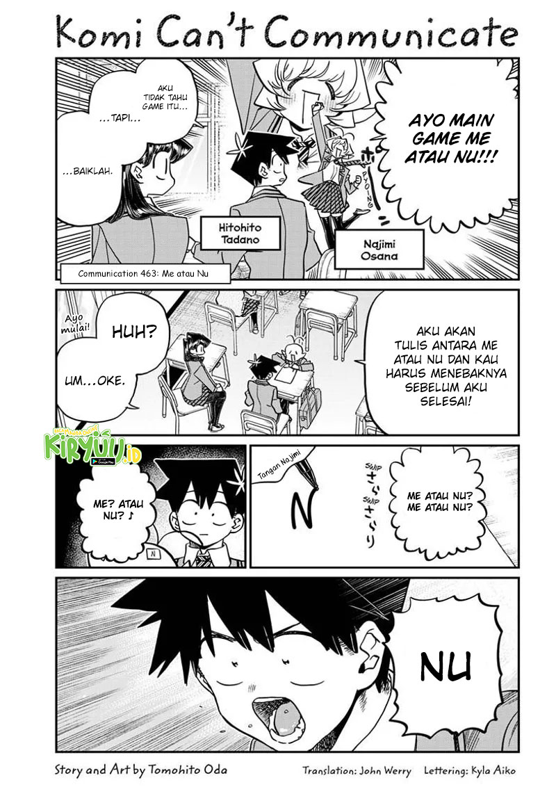Baca Manga Komi-san wa Komyushou Desu Chapter 463 Gambar 2