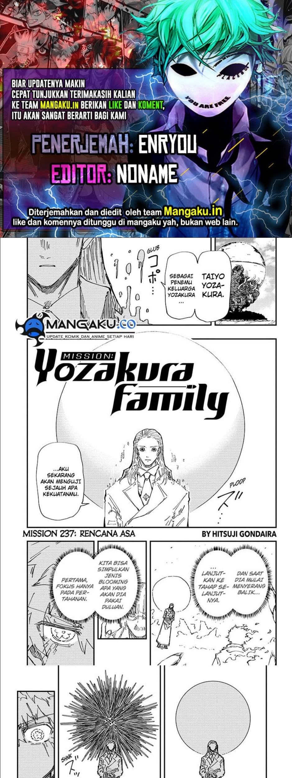 Baca Komik Mission: Yozakura Family Chapter 237 Gambar 1