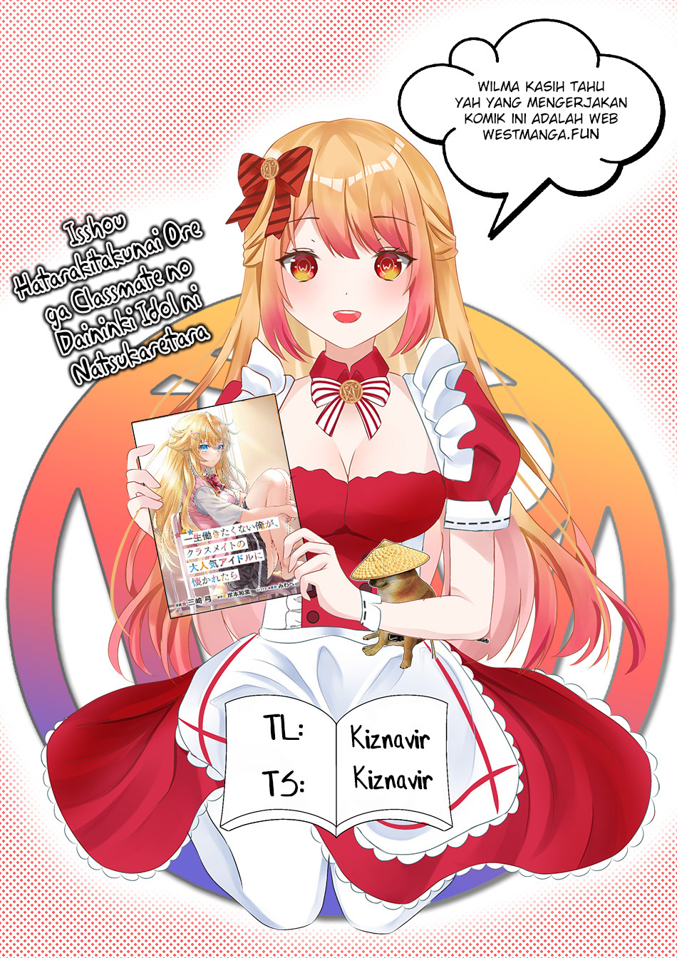 Isshou Hatarakitakunai Ore ga Classmate no Daininki Idol ni Natsukaretara Chapter 13 Gambar 3