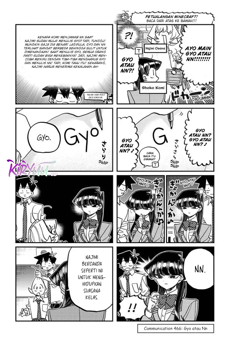 Baca Manga Komi-san wa Komyushou Desu Chapter 466 Gambar 2