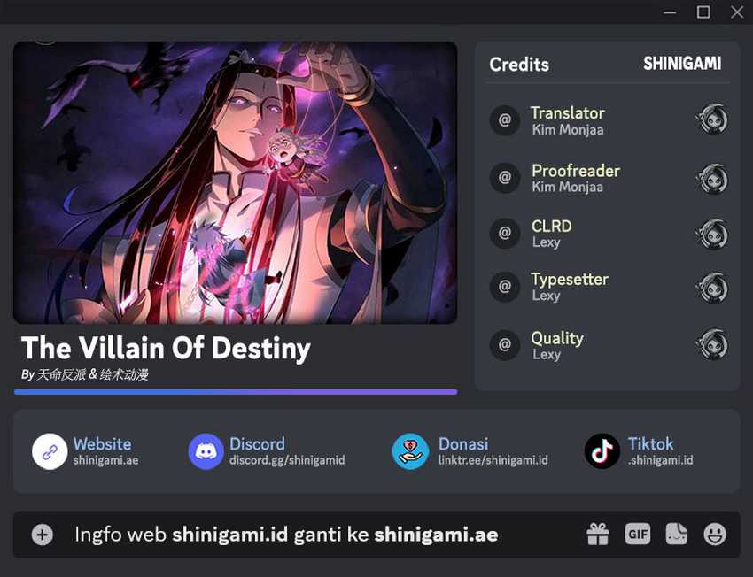 Baca Komik The Villain Of Destiny Chapter 178 Gambar 1